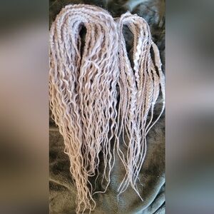 Elegant Cream Braided Hair Extensions